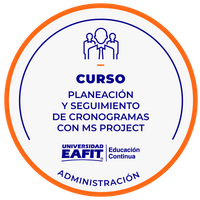 CURSO: PLANEACIÓN Y SEGUIMIENTO DE CRONOGRAMAS CON MS PROJECT.