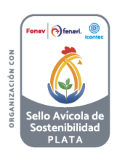 Sello de Avícola de sostenibilidad - Plata