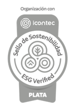 Sello de sostenibilidad Icontec ESG Verified - Plata