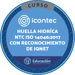 CURSO HUELLA HIDRÍCA SEGÚN LA NORMA NTC ISO 14046:2017 CON RECONOCIMIENTO DE IQNET