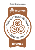 Sello de sostenibilidad Icontec ESG Verified - Bronce