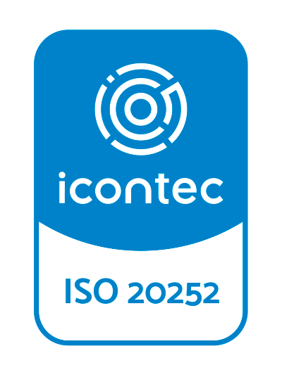 Certificación ISO 20252 Investigación de mercado, opinión y redes sociales, incluidos conocimientos y análisis de datos.