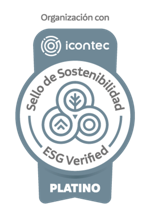 Sello de sostenibilidad Icontec ESG Verified - Platino