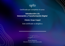 Apto Education / Curso Introducción a la Innovación y Diseño Estratégico