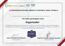 Seminario Internacional en Innovación Pública, Economía Solidaria y Gerencia Estratégica: Estrategias para el Desarrollo Territorial