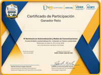 IV Seminario en Automatización y Redes de Comunicaciones: “Conectividad y automatización: creando un futuro sostenible” (Ganador)