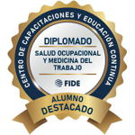 Certificado de Reconocimiento como alumno destacado en el Diplomado en Salud Ocupacional y Medicina del Trabajo