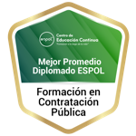 Mejor Promedio del Diplomado Formación de Contratación Pública