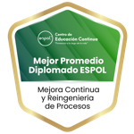 Mejor promedio en el Diplomado en Mejora Continua y Reingeniería de procesos