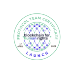Protocol Team and Attendance Certificate. Blockchain for Human Rights Launch and Panel Discussions