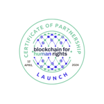 Certificate of Partnership and Event's Organization. Blockchain for Human Rights Launch and Panel Discussions.