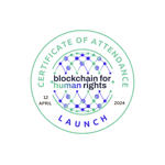 Certificate of Attendance. Blockchain for Human Rights