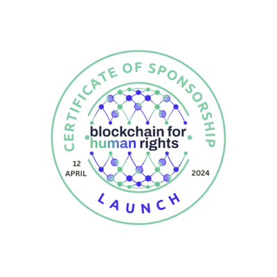 Certificate of Sponsorship C4V. Blockchain for Human Rights Launch and Panel Discussions