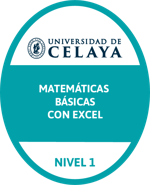 Matemáticas básicas con Excel - Microcredencial Sello