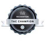 Cisco TAC Champion Recognition - White Belt