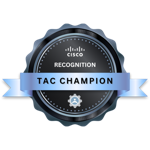 Cisco TAC Champion Recognition - Blue Belt