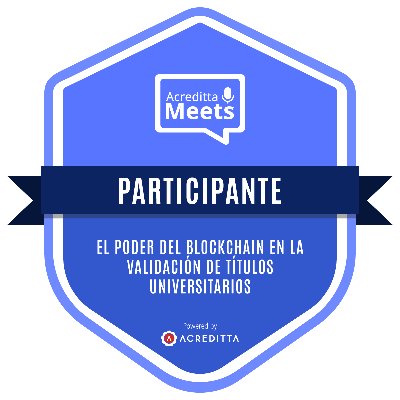 Participante del Webinar "El poder del blockchain en la validación de Títulos Universitarios"
