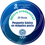 Insignia Pespunte básico en máquina poste